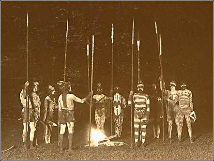 Aboriginal dancers at federation celebrations 1901