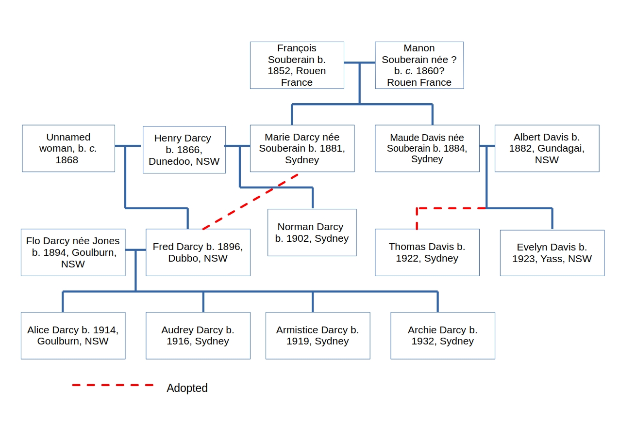 The Darcy family tree