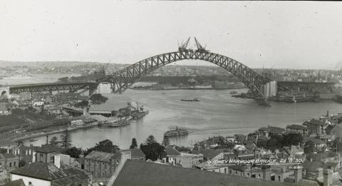Joining of Sydney Harbour Bridge on 19 August 1930