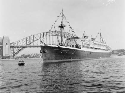 Migrant ship Johan van Oldenbarnevelt 1958
