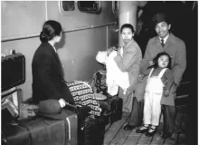 An Indonesian family aboard the Esperance Bay on October 13, 1945 SMB  C. T. Halmarick