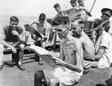 Australian prisoners of war after their release from Ambon